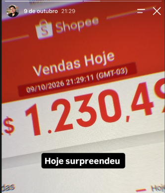 Print de vendas da operação na Shopee